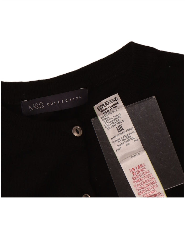 Pulover cardigan pentru femei Marks & Spencer UK 8 Small Black Viscose