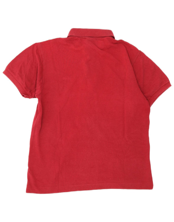 Lacoste Mens Polo Shirt Size 4 Medium Red Cotton