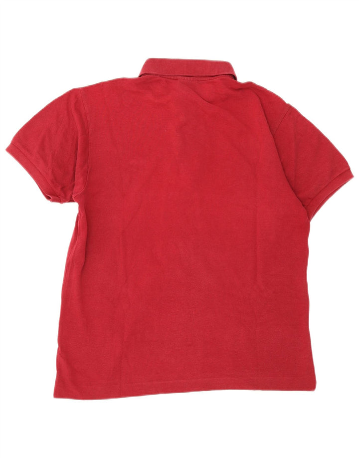 Tricou polo Lacoste pentru bărbați, mărimea 4, bumbac roșu mediu