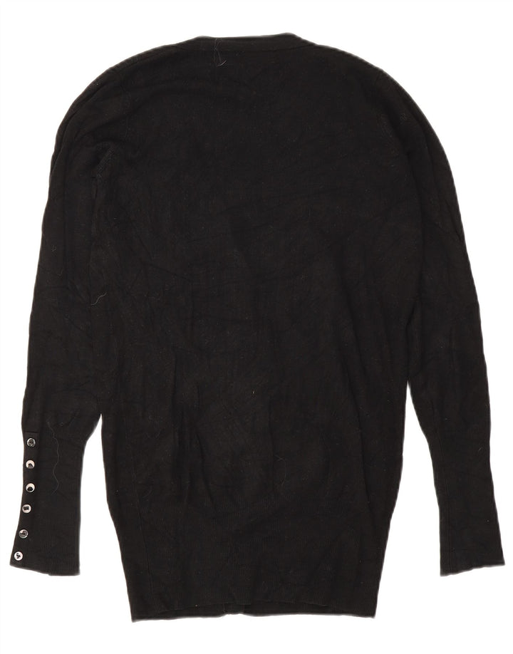 Pulover cardigan pentru femei Zara UK 10 mic, negru, raion