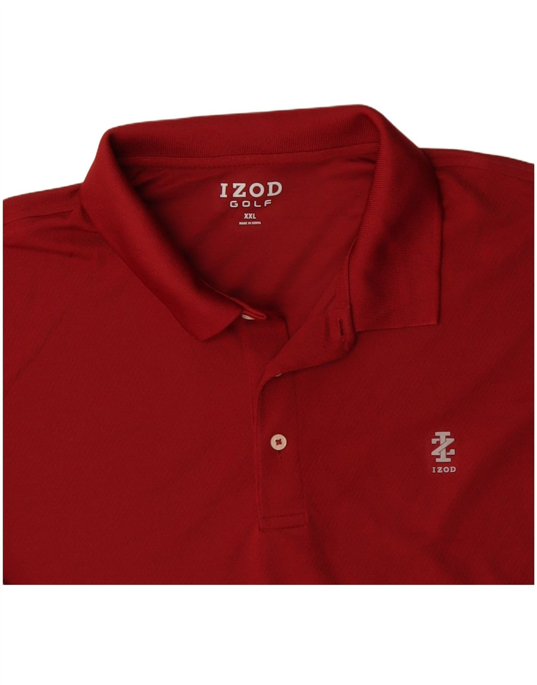 Tricou polo IZOD Golf cu mânecă lungă pentru bărbați, poliester roșu 2XL