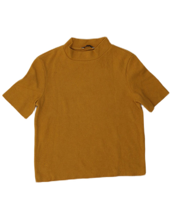 Tricou Crop pentru femei Zara UK 10 Small Yellow