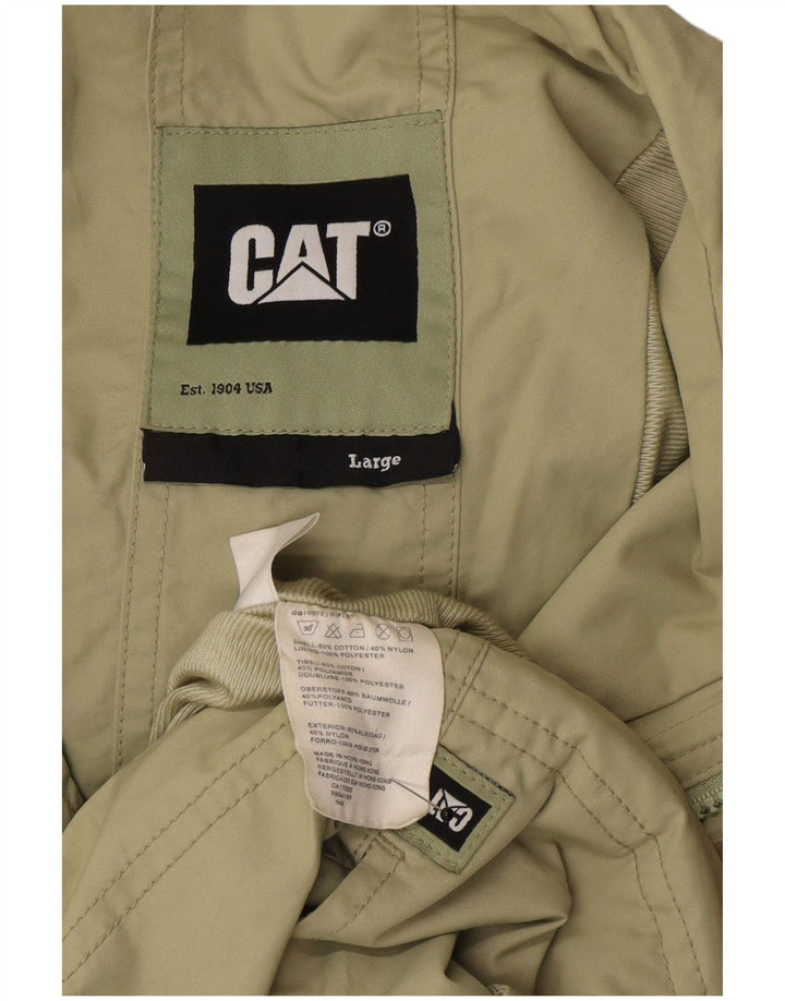 Jachetă Anorak cu glugă pentru bărbați CAT UK 40 mare bumbac kaki