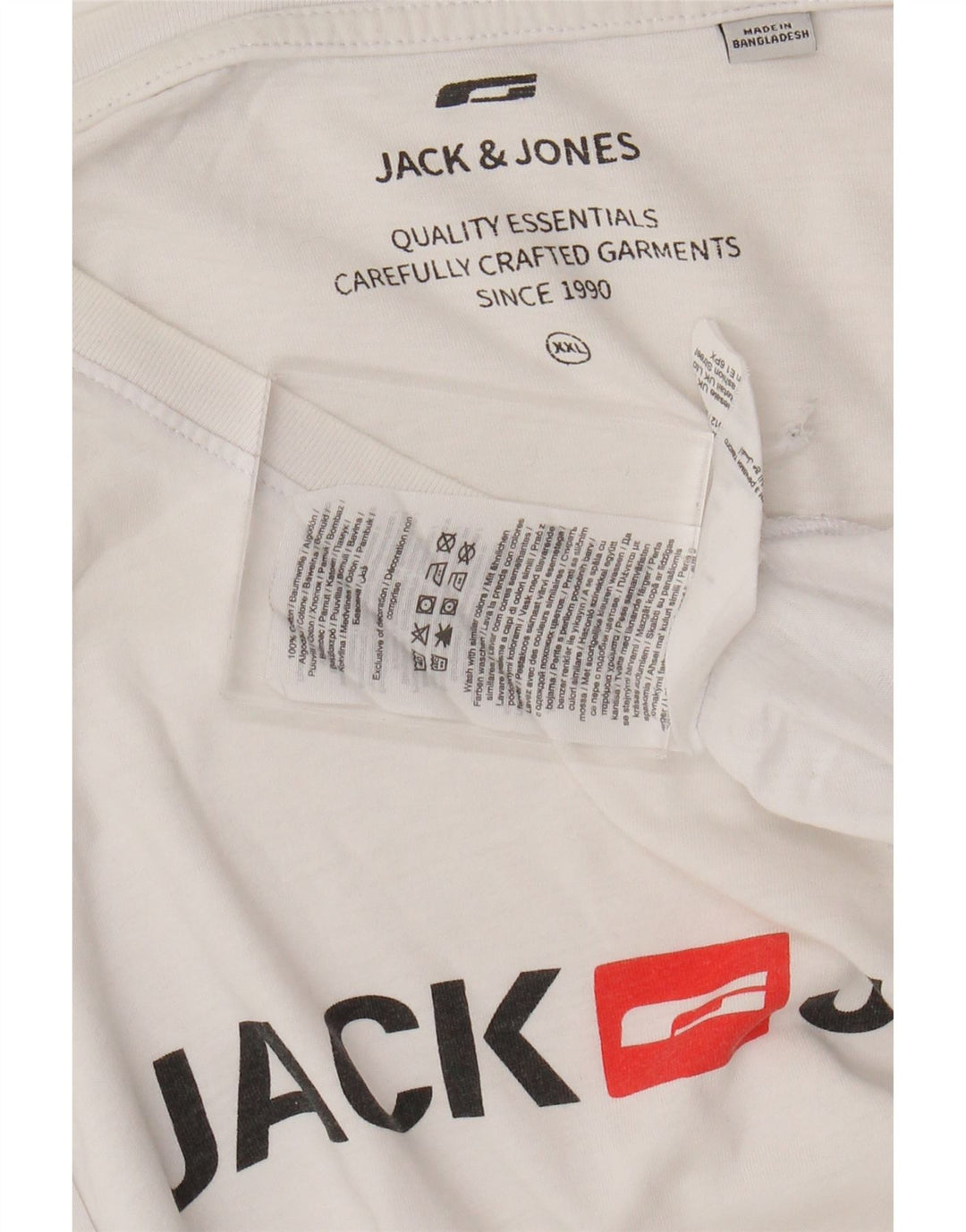 JACK & JONES Tricou grafic pentru bărbați Top 2XL Bumbac alb