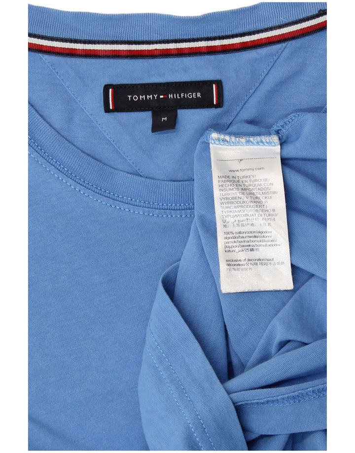 Tricou pentru bărbați Tommy Hilfiger Top din bumbac albastru mediu