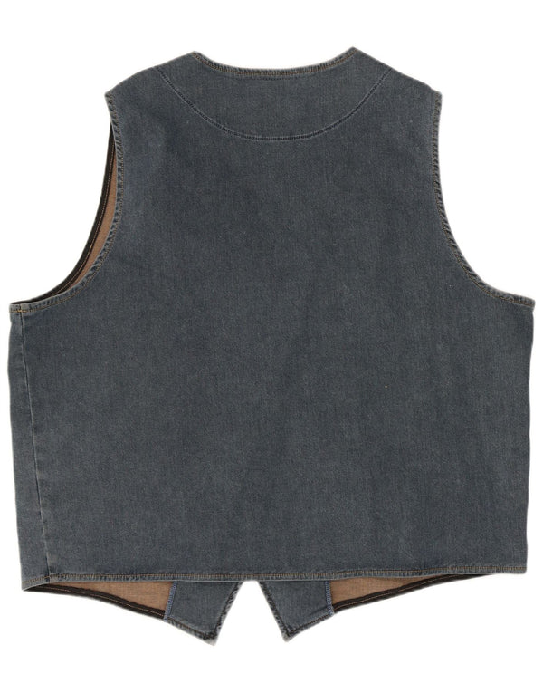 JP 1880 Vestă de blugi pentru bărbați, bumbac albastru 4XL
