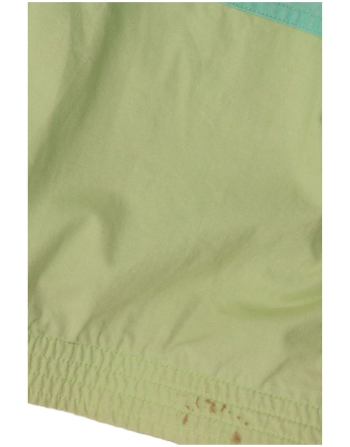 Jachetă vintage oversized windbreaker pentru femei UK 20 2XL Green Colorblock