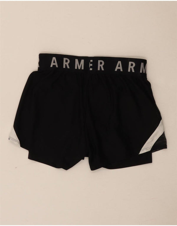 Pantaloni scurți sport Under Armour pentru femei Heat Gear Graphic UK 6 XS Negru