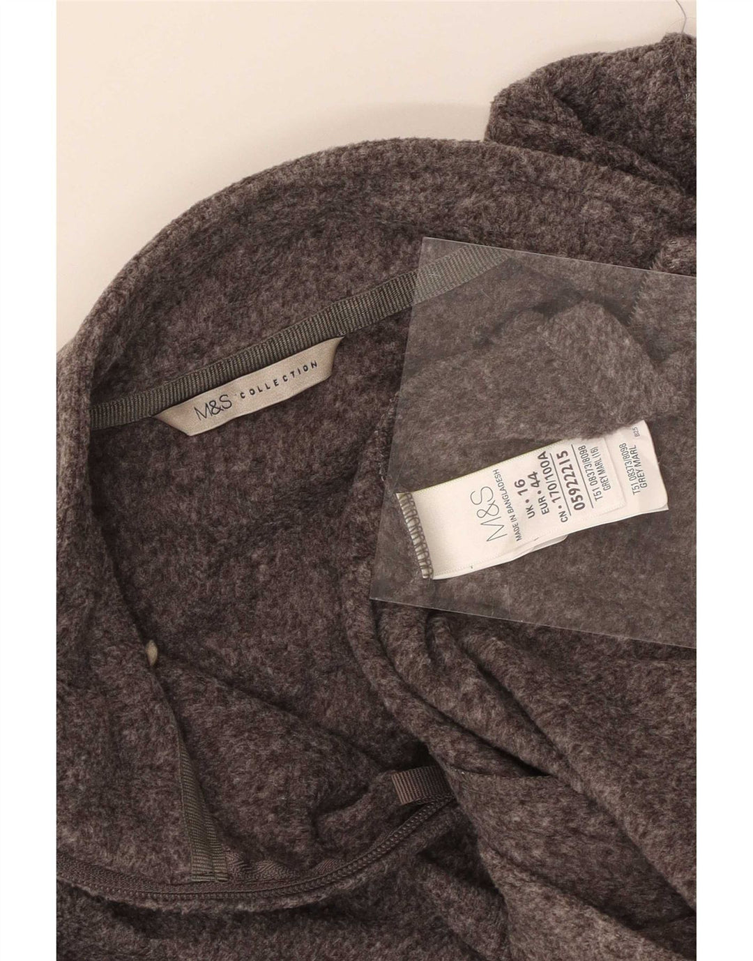 Jachetă fleece pentru femei Marks & Spencer UK 16 mare poliester gri