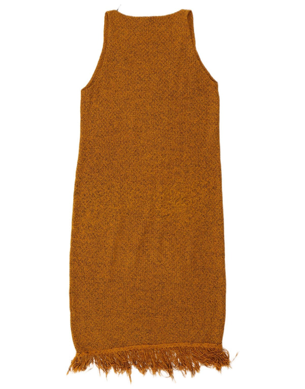 Rochie cu pulover fără mâneci pentru femei Zara UK 10 Mic maro cu pete