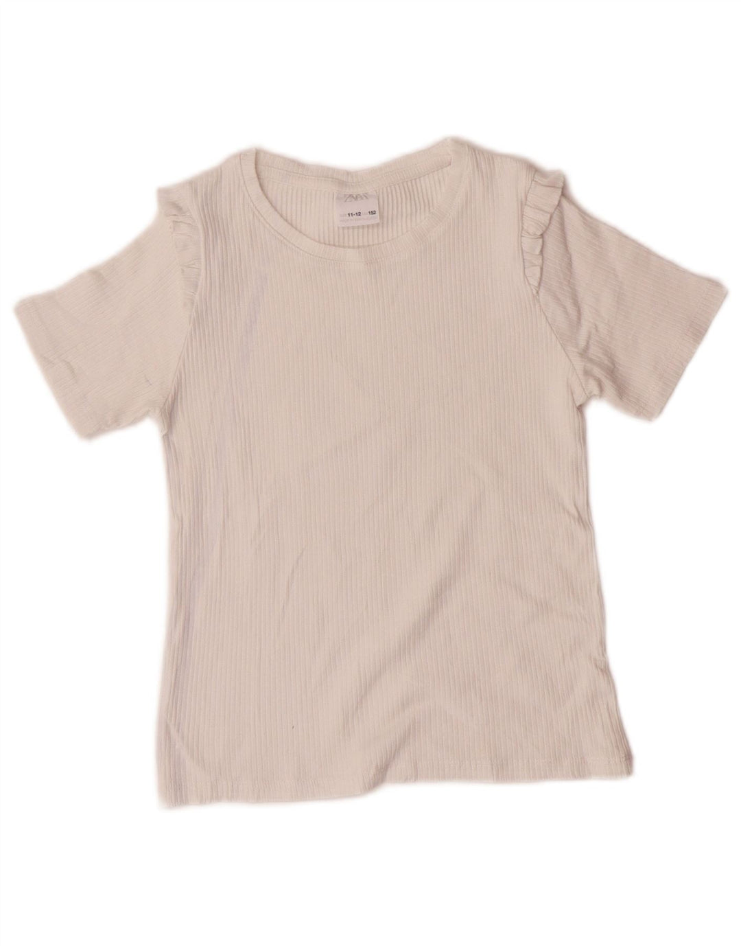 Tricou Fete Zara Top 11-12 Ani Alb