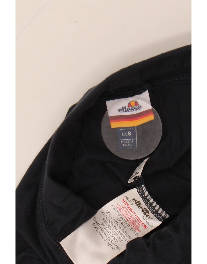 Leggings cu grafic pentru femei ELLESSE UK 8 mici, bumbac bleumarin