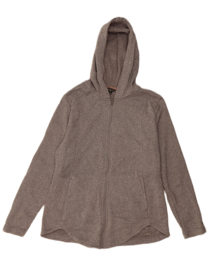 Eddie Bauer Pulover cu capota cu fermoar pentru femei UK 18 XL Poliester gri