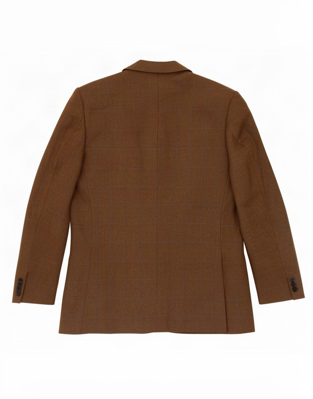 Jachetă blazer pentru bărbați City Time, cu 3 nasturi, IT 52 XL, maro, carouri, lână nouă