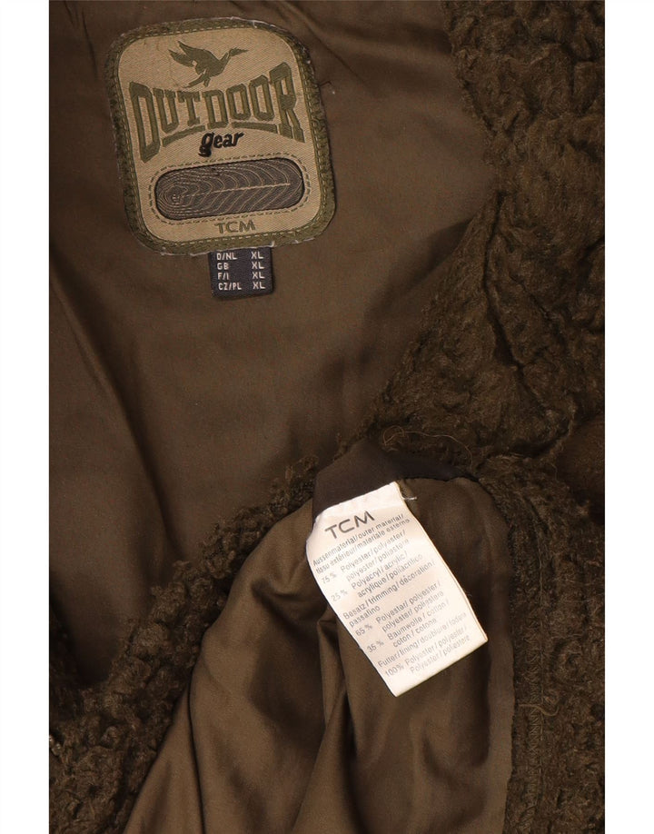 Jachetă fleece pentru bărbați TCM UK 42 XL Kaki Poliester