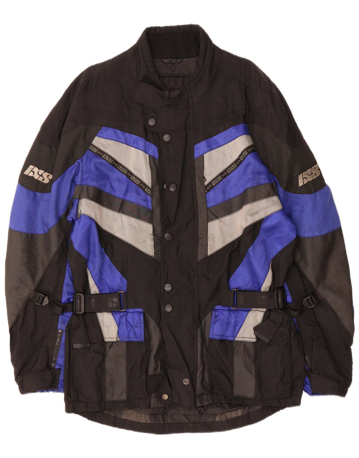IXS Mens Racer Jacket UK 42 XL Black Colourblock