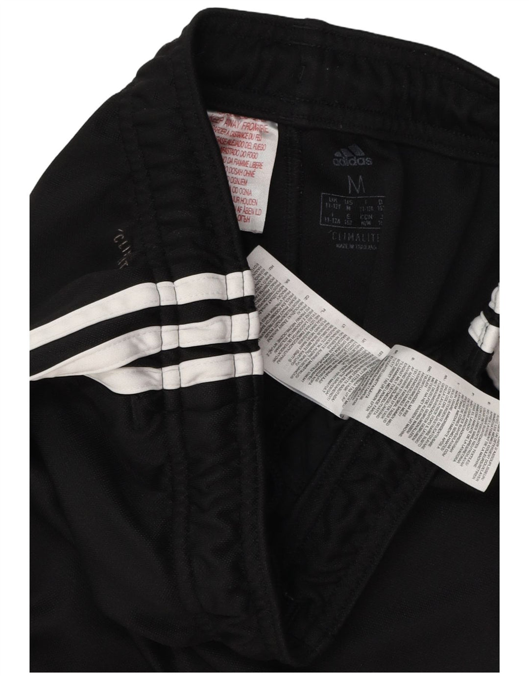 Pantaloni de trening Adidas Climalite pentru baieti 11-12 ani poliester mediu negru