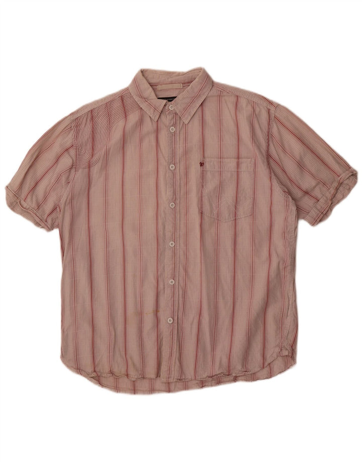 Cămașă cu mânecă scurtă pentru bărbați Wrangler, XL, cu dungi roz