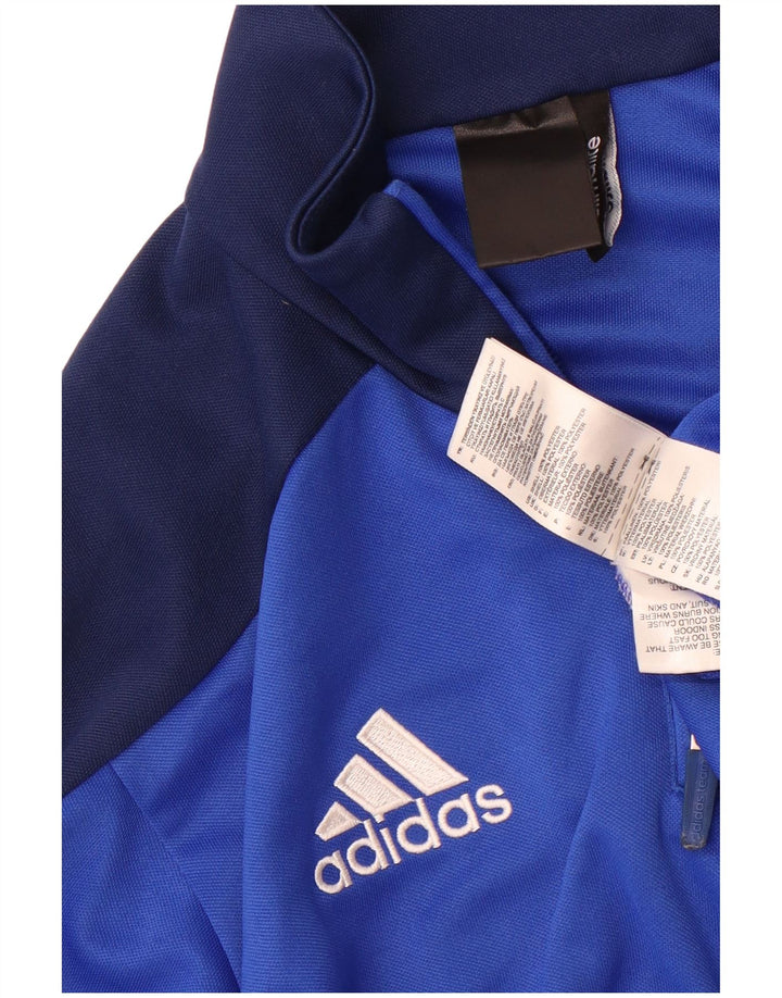 Adidas Climalite Pullover Trening Top Mediu Albastru Colorblock