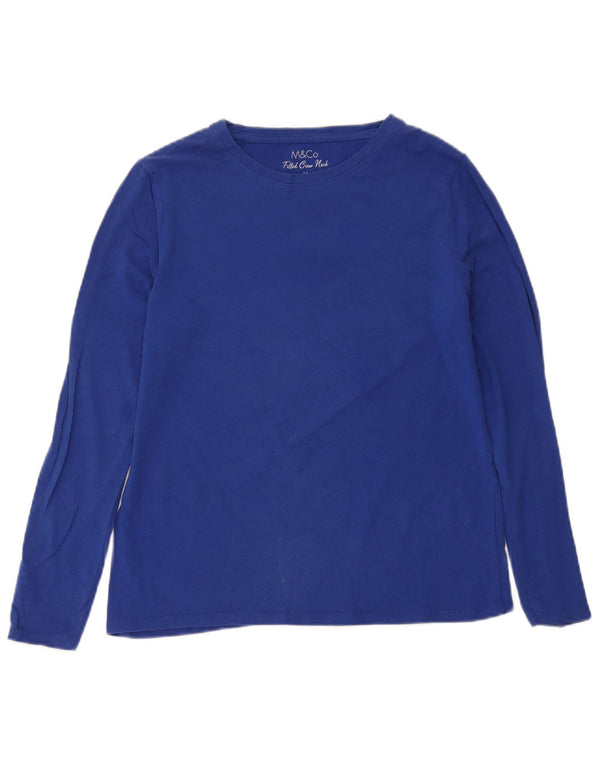 Top pentru femei M&Co cu mânecă lungă UK 14 Medium Blue Modal