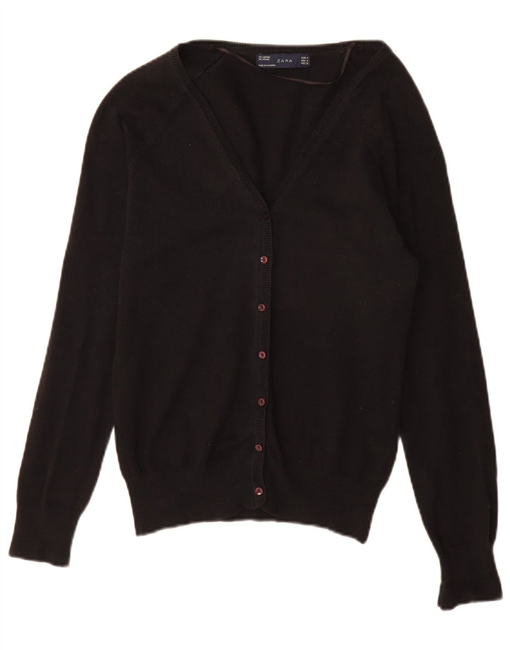 Pulover cardigan pentru femei Zara UK 12 bumbac mediu negru