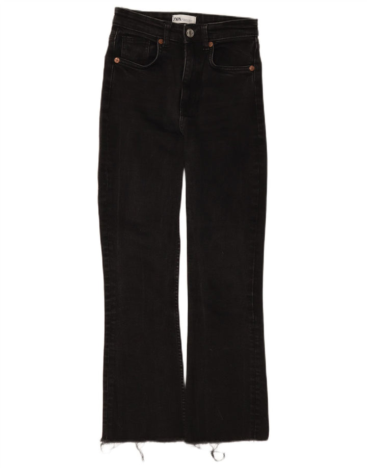 Blugi Bootcut pentru femei Zara EU 34 2XS W24 L26 Negri