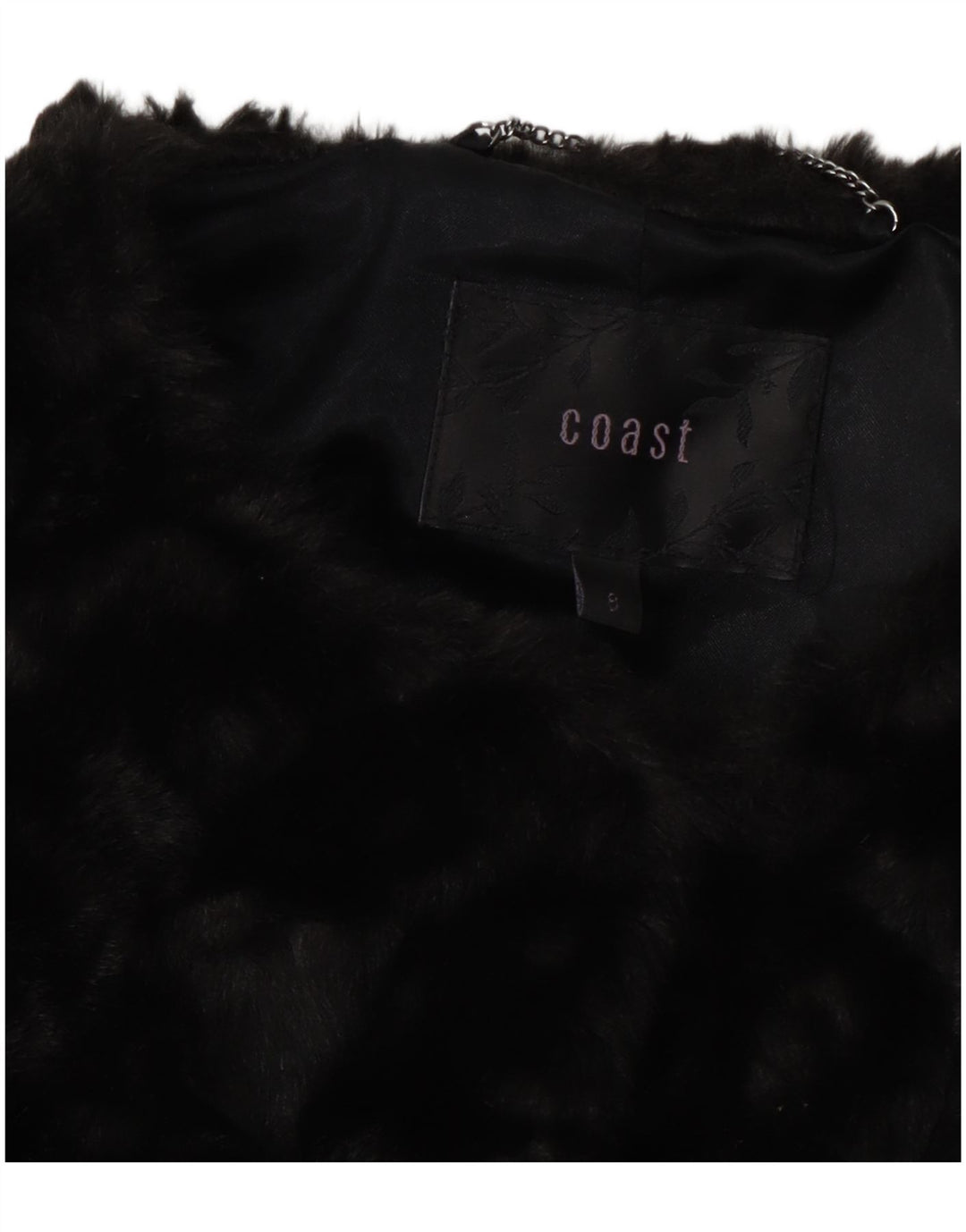 Jachetă bomber din blană artificială pentru femei Coast UK 8 Small Black
