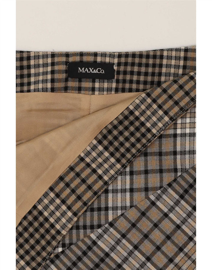 Max & Co. Fustă A-Line pentru femei W29 Maro Mediu Check