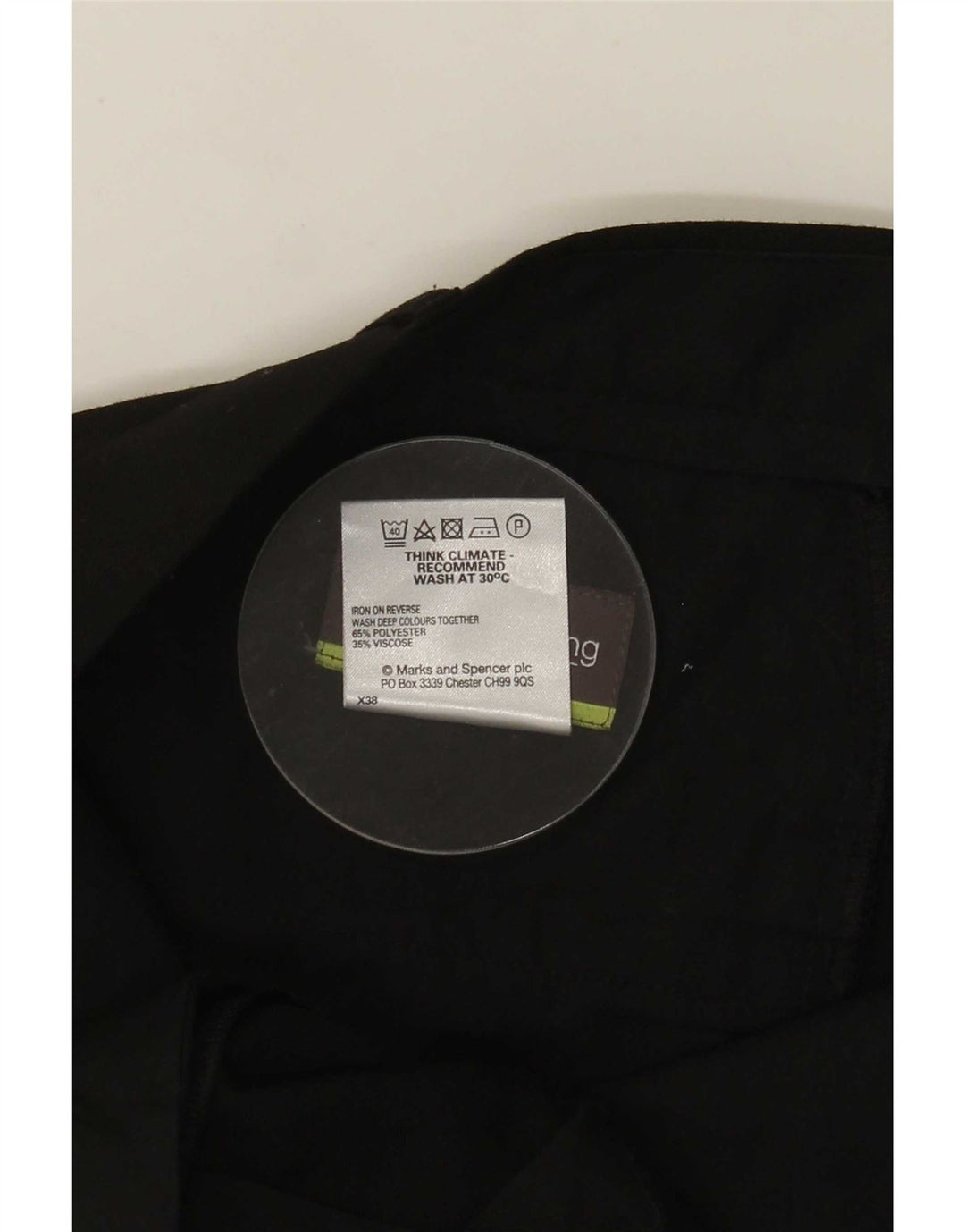Marks & Spencer Pantaloni drepți pentru bărbați L36 L31 Poliester negru