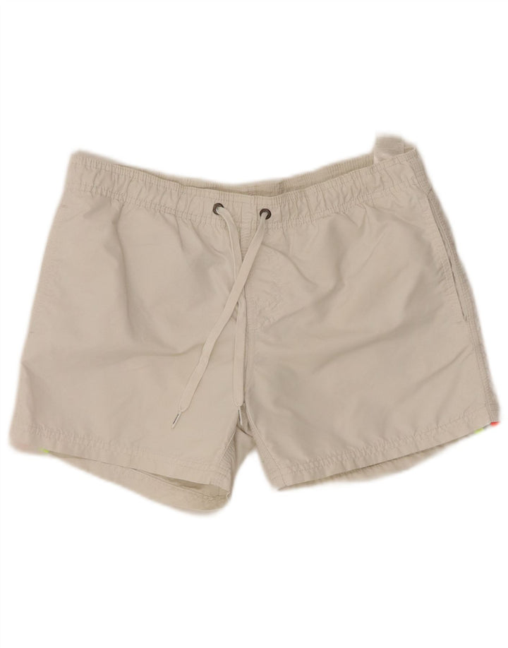 SUNDEK Pantaloni scurți de înot grafic pentru băieți 13-14 ani, alb, color block