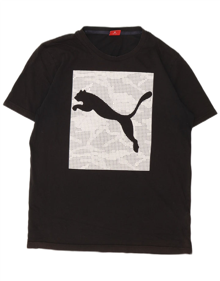 Tricou grafic Puma pentru bărbați Top mare din bumbac negru