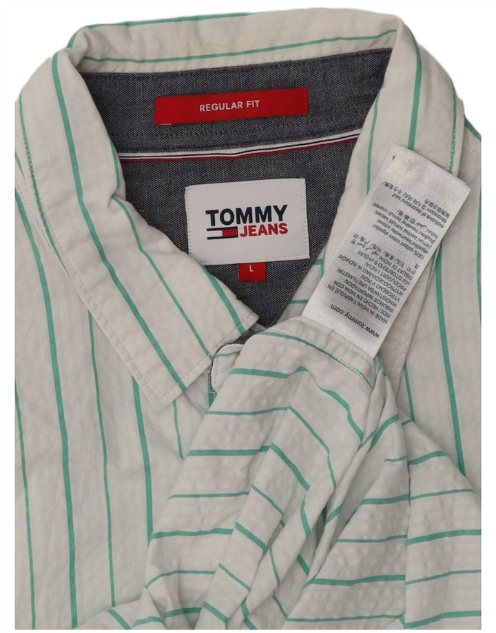 Cămașă cu mânecă scurtă TOMMY HILFIGER pentru bărbați, cu dungi albe, mari