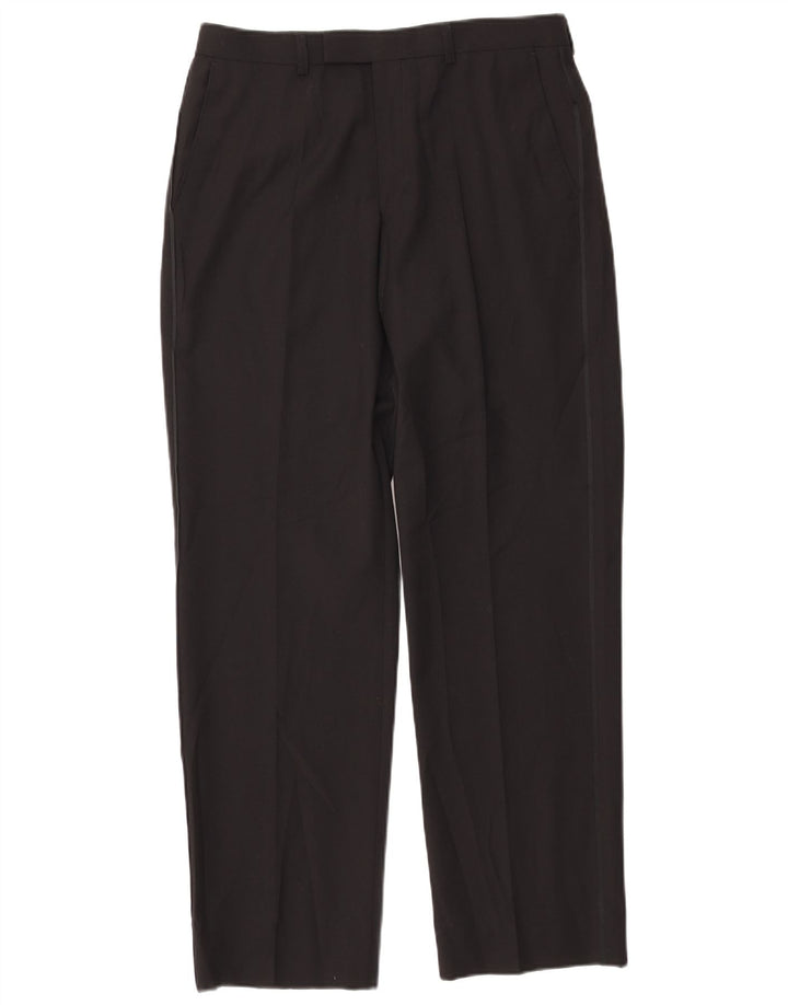 Marks & Spencer Pantaloni drepți pentru bărbați L32 L31 Poliester negru