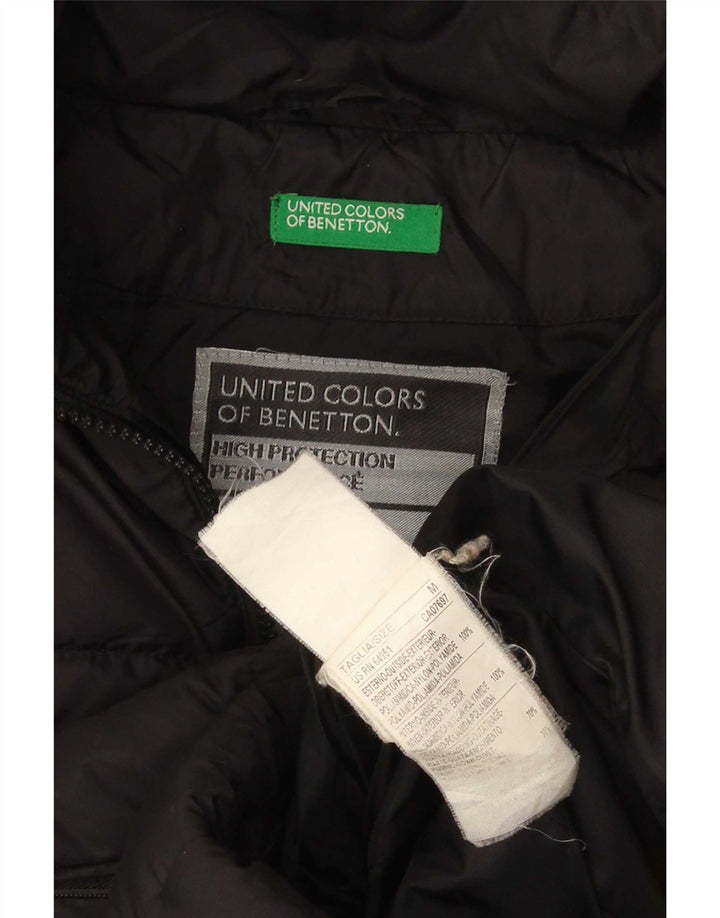 Jachetă căptușită Benetton pentru femei UK 14 Medium Black Nylon