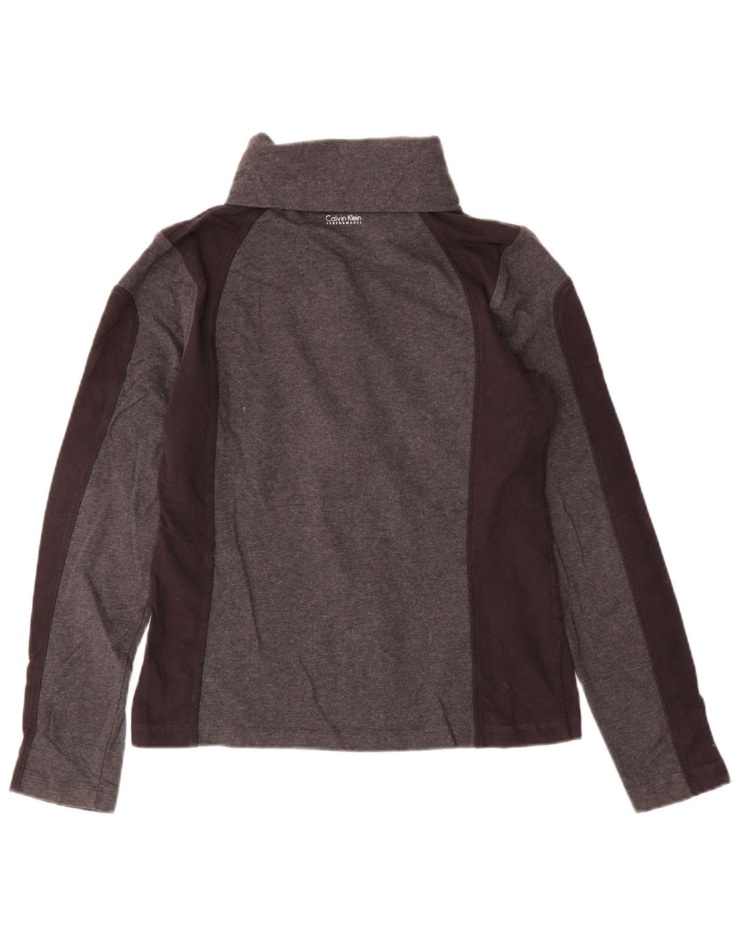 CALVIN KLEIN Jachetă de trening performanță pentru femei UK 14 Large Gri