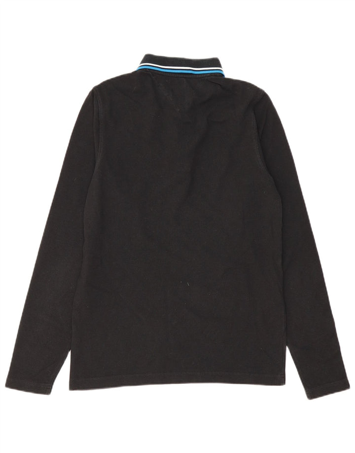 Tricou polo TOMMY HILFIGER pentru bărbați, bumbac mediu negru