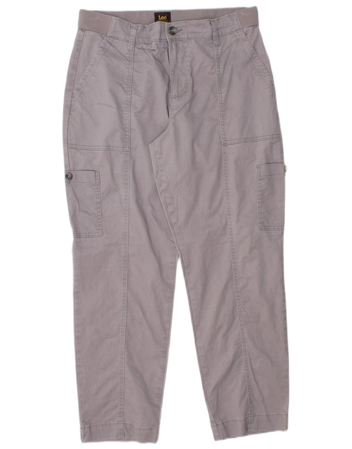 LEE Womens Straight Cargo Trousers W32 L29 Grey