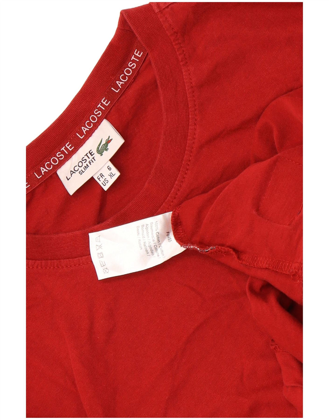 Tricou Lacoste Bărbați Top Marimea 6 XL Bumbac Roșu