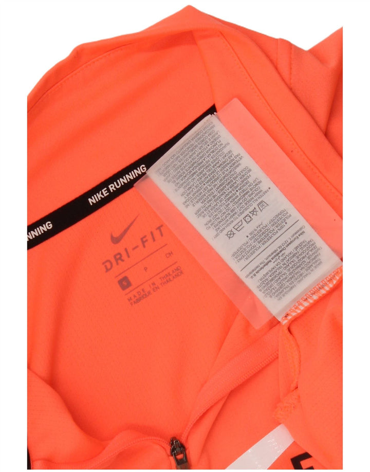 Top de trening Nike Dri Fit Graphic Pulover pentru femei UK 10 Small Orange