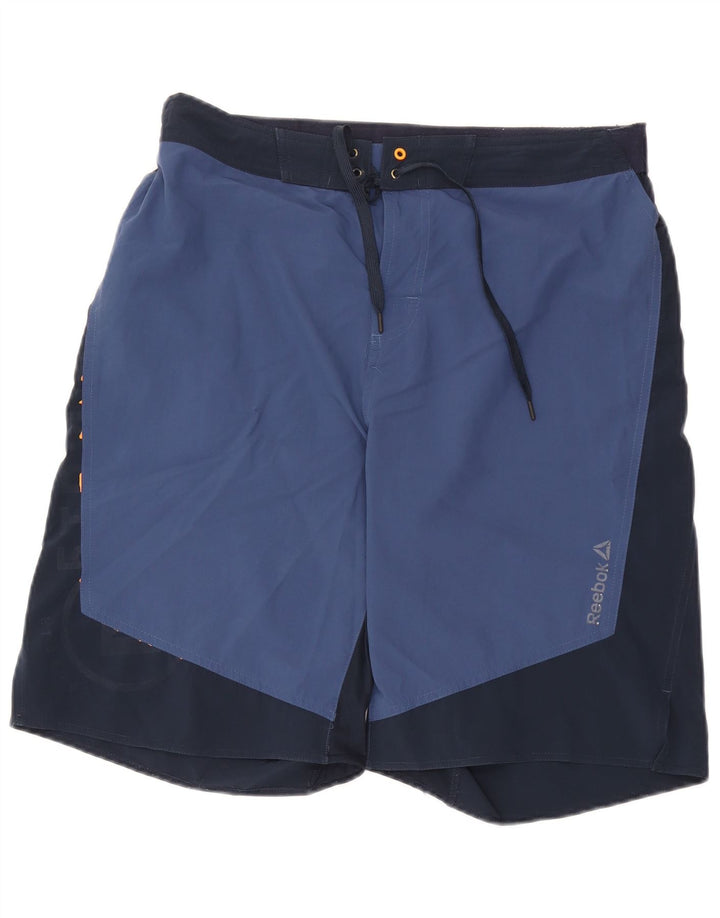 Pantaloni scurți de înot Reebok pentru bărbați, XL, bleumarin, poliester color bloc