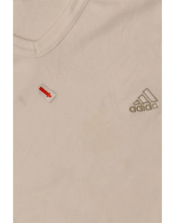 ADIDAS Tricou pentru femei Top UK 14 Medium White Bumbac