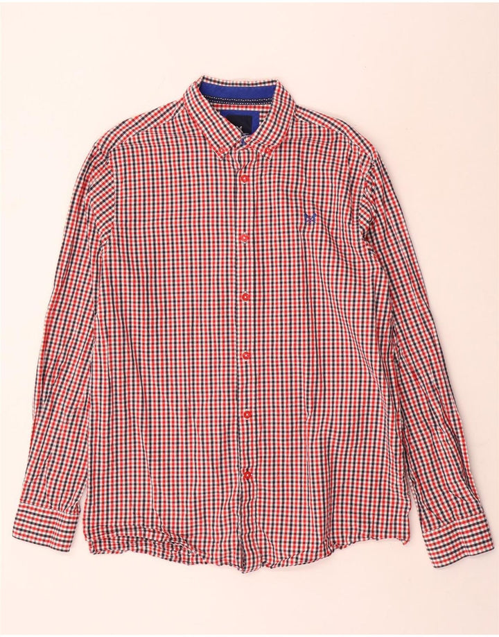 Crew Clothing Cămașă clasică pentru bărbați, mare, roșu, bumbac