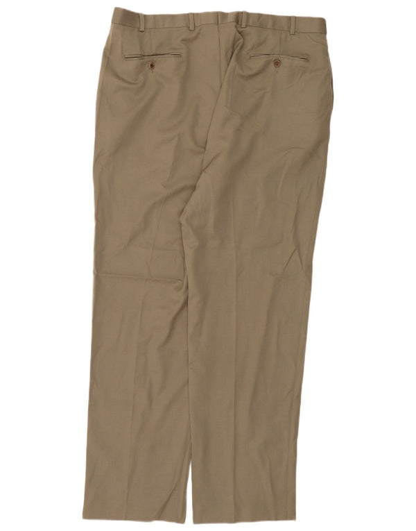 Pantaloni de costum drept bărbați Brooks Brothers 346 L40 L34 Lână kaki