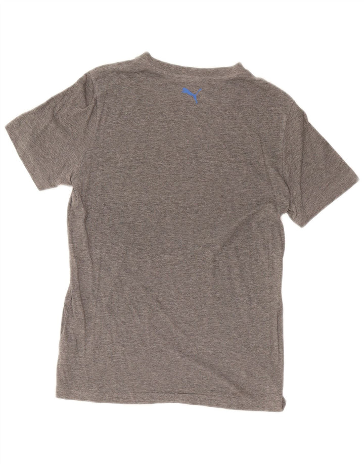 PUMA Mens Graphic T-Shirt Top Small Grey Cotton