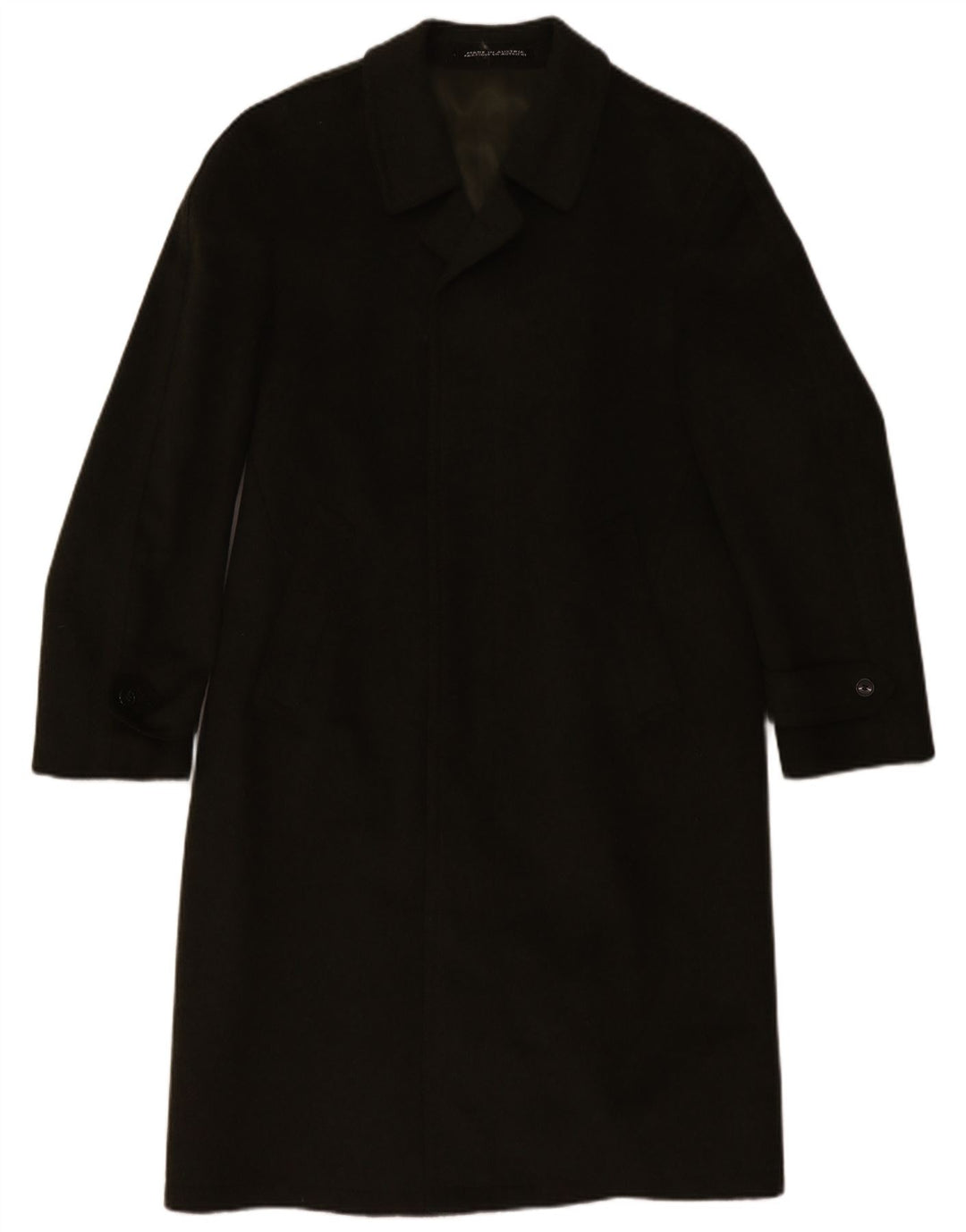 VINTAGE Mens Overcoat EU 44 XS Khaki Wool