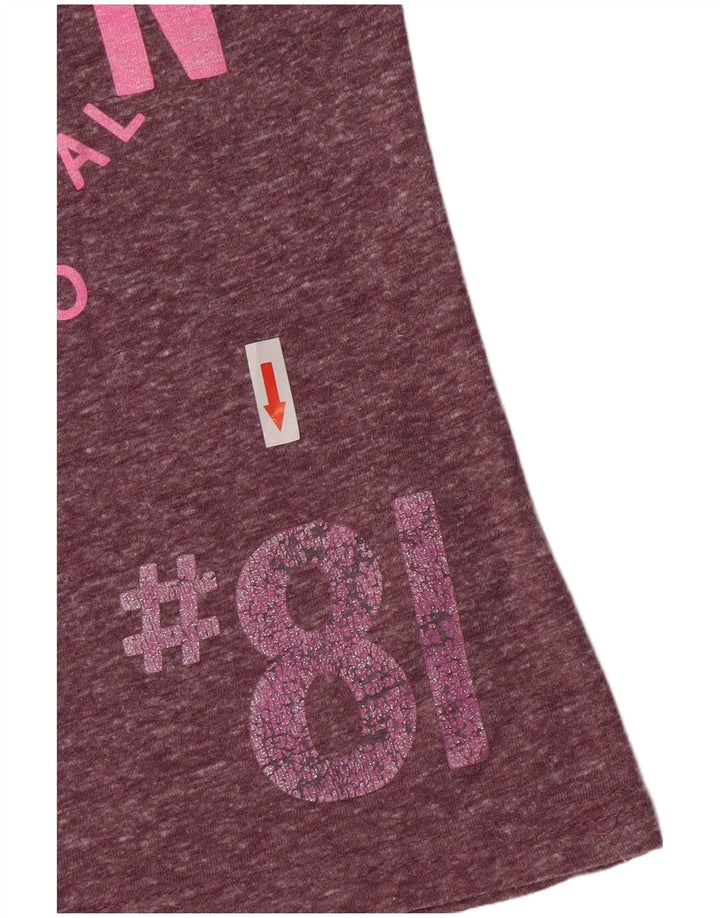 Tricou grafic Superdry pentru femei Top UK 10 Small Purple Poliester