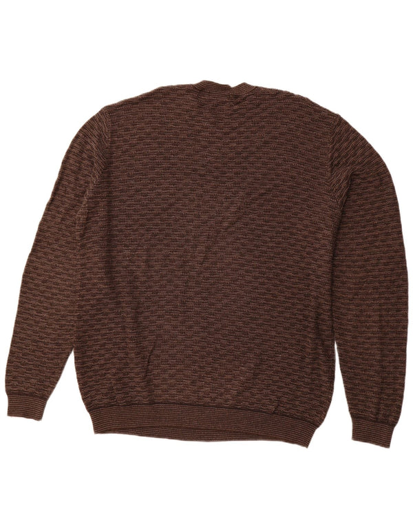 Pulover pentru bărbați NAUTICA, cu gât crew, 2XL, bumbac cu dungi maro