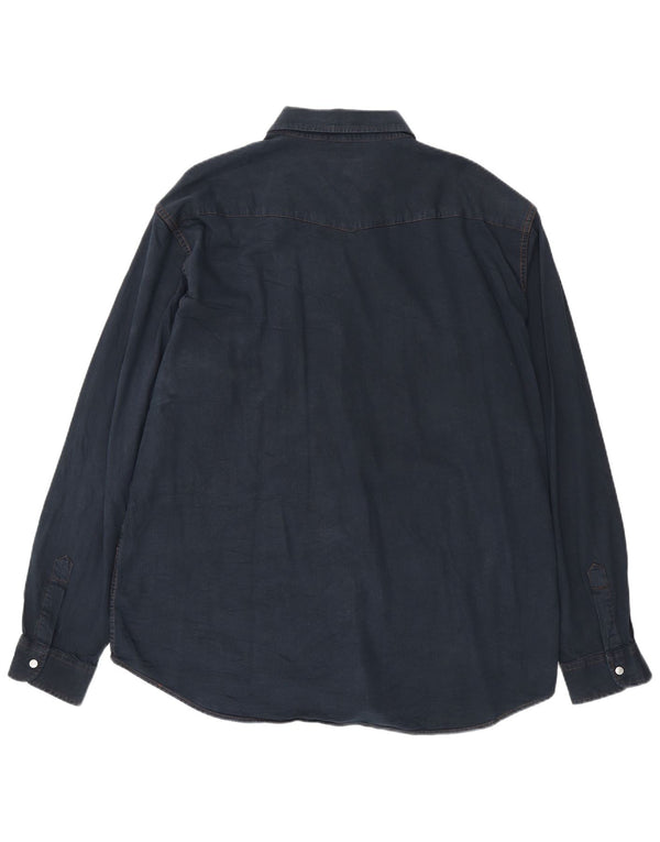 Cămașă din blugi pentru bărbați CARRERA 2XL, bumbac bleumarin