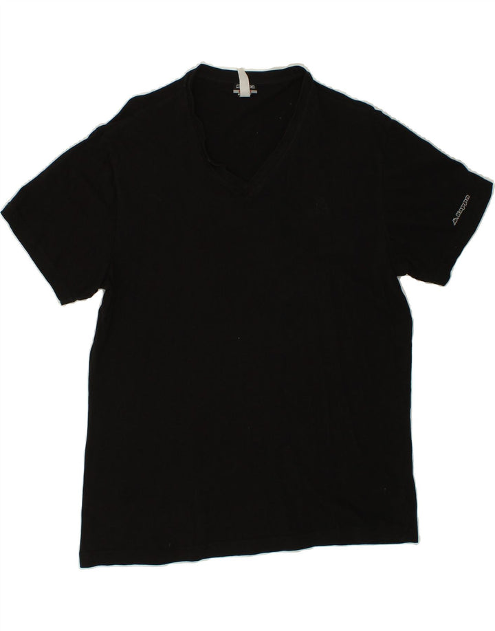 KAPPA Womens T-Shirt Top UK 16 Large Black Vintage Kappa and Second-Hand Kappa from Messina Hembry 