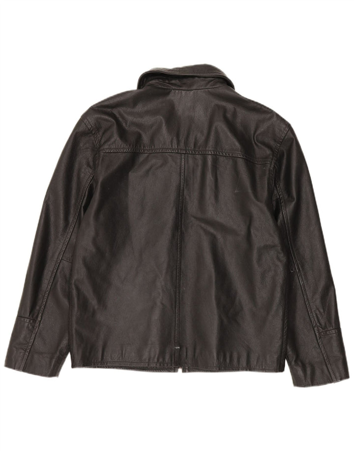 4 You Jachetă de piele pentru bărbați UK 38 Medium Black Leather